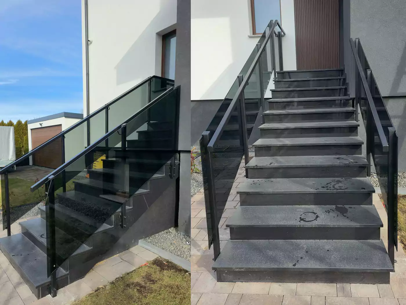 Balustrada schodowa szklana — realizacja TOKAR Olesno