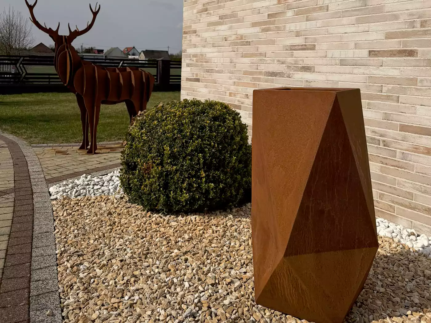 Donica ogrodowa Corten — realizacja TOKAR Lubliniec